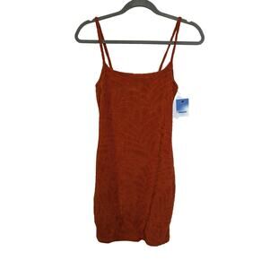ABOUND Rust Pottery Terry Cloth Spaghetti Strap Mini Dress Women's Size XS